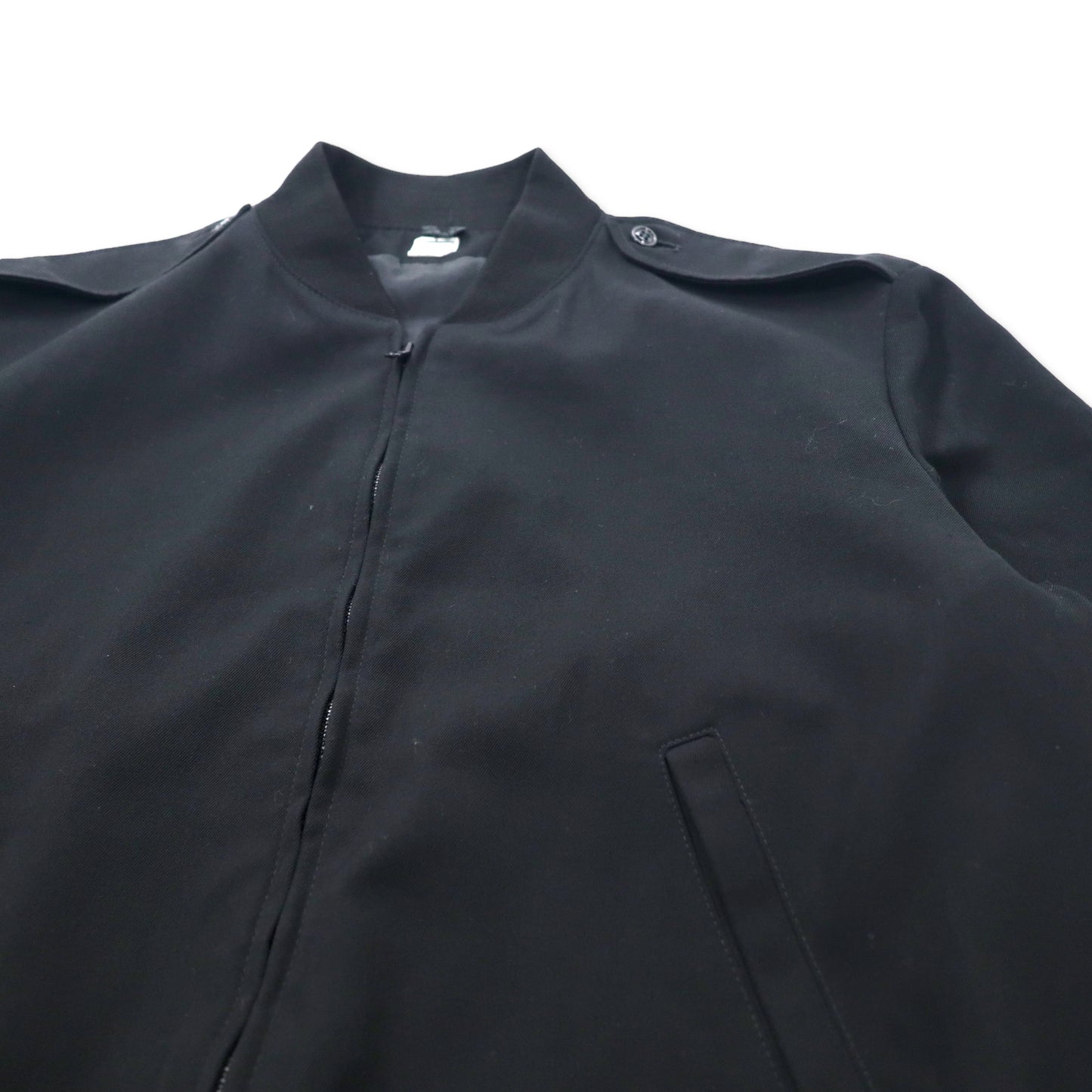 US NAVY WINDBREAKER JACKET オフィサー サービスジャケット 44R ブラック ポリエステル ウール ミリタリー SIDRAN INC