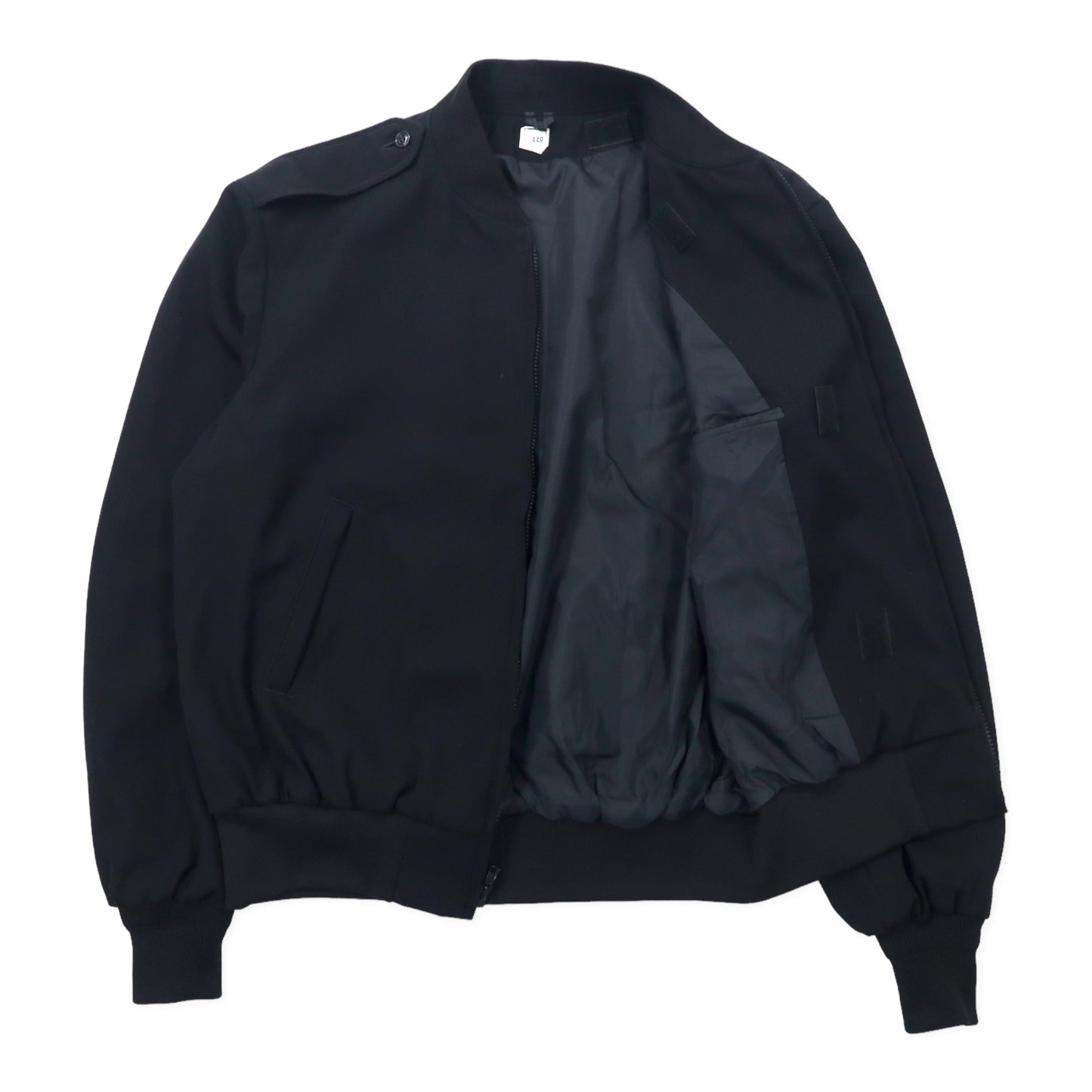 US NAVY WINDBREAKER JACKET オフィサー サービスジャケット 44R ブラック ポリエステル ウール ミリタリー SIDRAN INC