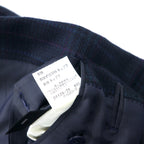 Burberrys Old 2B Tweed Tailored Jacket 94-82-175 AB6 Navy Check Wool Made in Japan