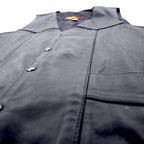 Made in USA 90s PNC LEATHER Leather Vest Biker Vest L Black Leather