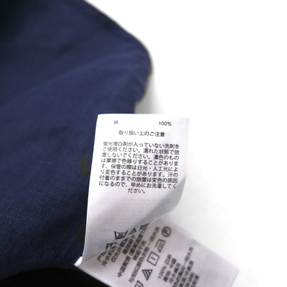 Brooks Brothers REGENT リネン ボタンダウンシャツ M ネイビー アイリッシュリネン 麻 胸ポケット  BAIRD McNUTT