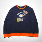 Polo by Ralph Lauren fleece graphic sweatshirt, size 2XL, navy, with brushed lining and patch. RLWOLVES ATHL. DEPT.