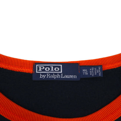 Polo by Ralph Lauren フリース グラフィック スウェットシャツ 2XL ネイビー 裏起毛 ワッペン R.L.WOLVES ATHL. DEPT.