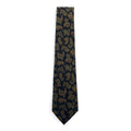 Ralph Lauren tie in black, green, silk, all-over paisley pattern