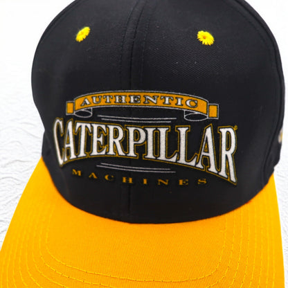 CAT アメリカ企業 スナップバック バイカラー ベースボールキャップ FREE ブラック イエロー CYRK