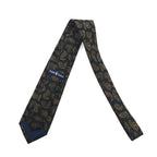 Ralph Lauren tie in black, green, silk, all-over paisley pattern