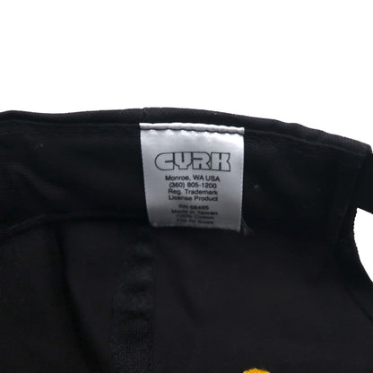 CAT アメリカ企業 スナップバック バイカラー ベースボールキャップ FREE ブラック イエロー CYRK