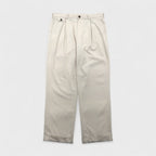 Brooks Brothers COUNTRY CLUB タック ワイド スラックスパンツ L ベージュ ポリエステル
