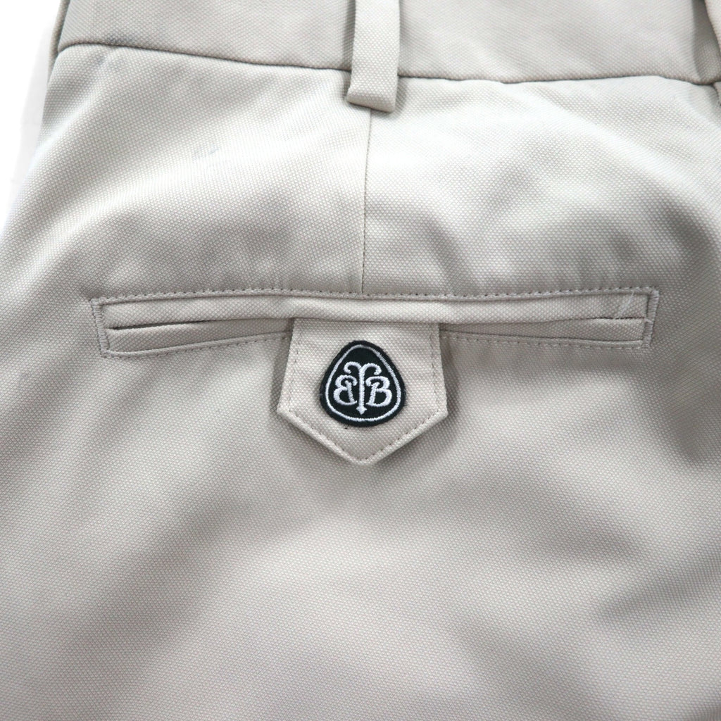 Brooks Brothers COUNTRY CLUB タック ワイド スラックスパンツ L ベージュ ポリエステル