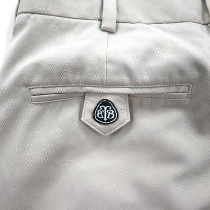 Brooks Brothers COUNTRY CLUB タック ワイド スラックスパンツ L ベージュ ポリエステル
