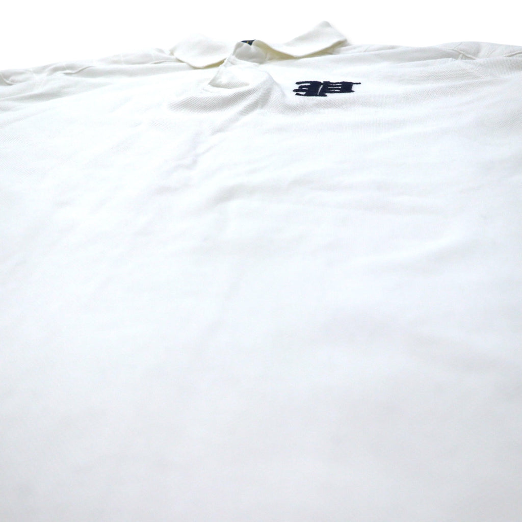 POLO RALPH LAUREN Polo shirt L White Cotton Pique CUSTOM FIT