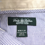 Brooks Brothers COUNTRY CLUB タック ワイド スラックスパンツ L ベージュ ポリエステル