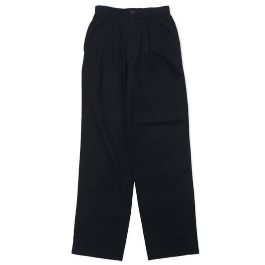 日本然リトテ-古着オンライン-POLO SPORT RALPH LAUREN 90年代 2タック ワイド スラックスパンツ 6 ブラック コットン-POLO SPORT RALPH LAUREN 90's 2 Tuck Wide Slacks Pants 6 Black Cotton