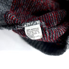 Made in USA 90s Le TIGRE all-over print acrylic knit sweater XXL grey red