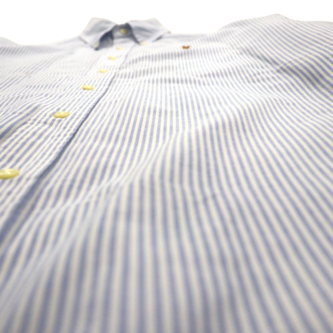 Ralph Lauren 90s Oxford Button-Down Shirt, XL, Blue with White Stripes and Small Pony Embroidery
