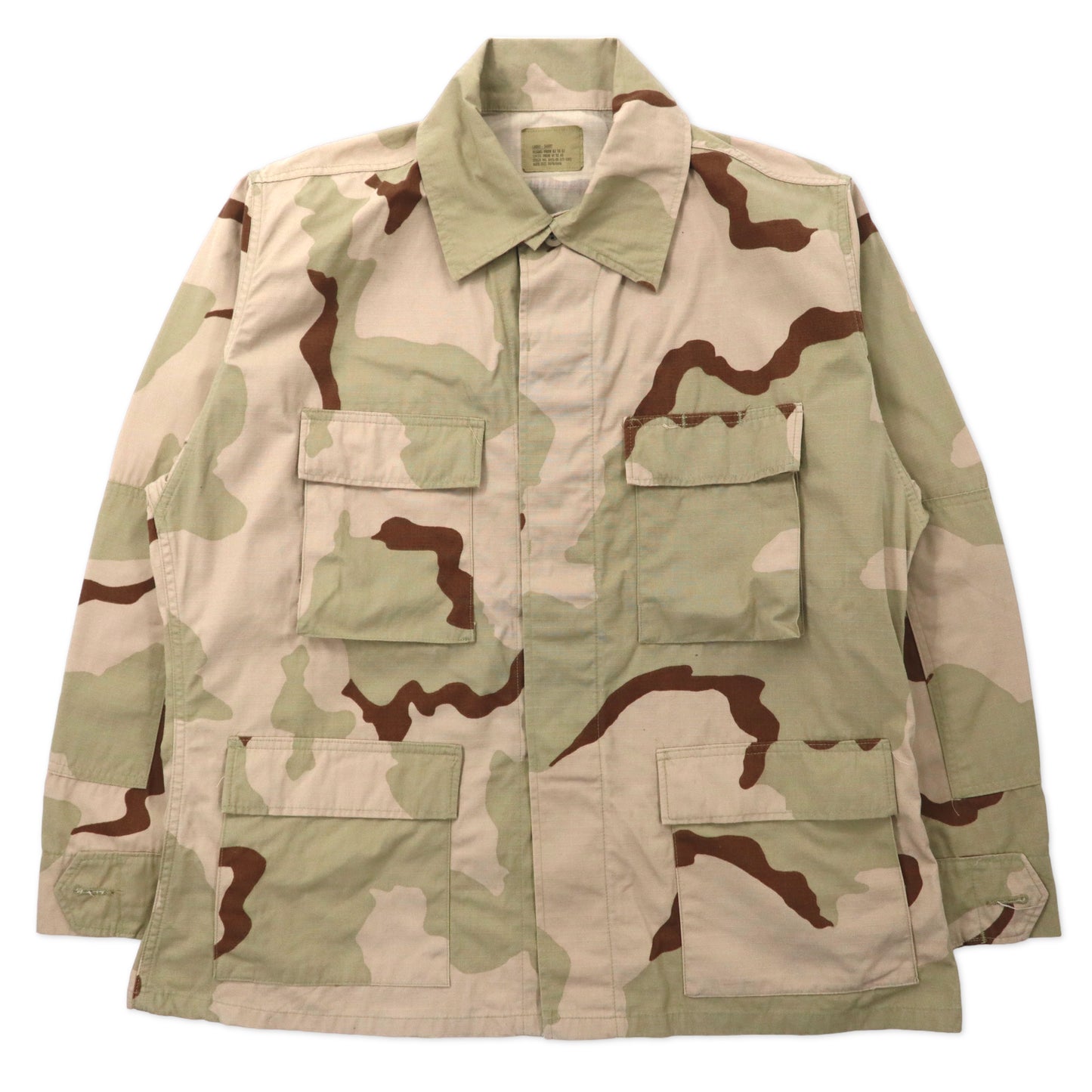 90s US ARMY BDU Jacket ミリタリージャケット L ベージュ デザートカモ 8415-81-327-5312 90年代