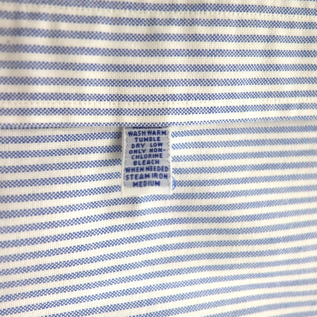 Ralph Lauren 90s Oxford Button-Down Shirt, XL, Blue with White Stripes and Small Pony Embroidery