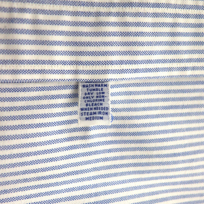 Ralph Lauren 90年代 オックスフォード ボタンダウンシャツ XL ブルー ホワイト ストライプ スモールポニー刺繍