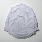 Ralph Lauren 90s Oxford Button-Down Shirt, XL, Blue with White Stripes and Small Pony Embroidery