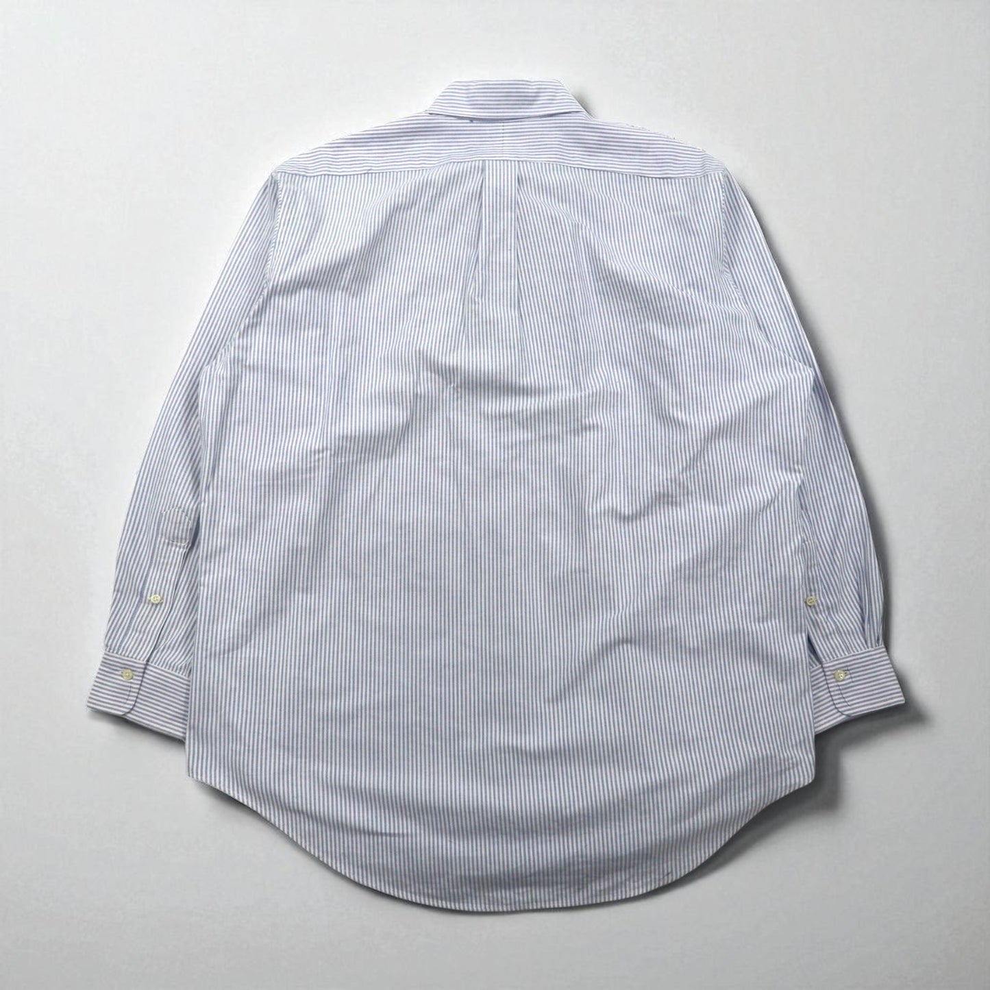 Ralph Lauren 90年代 オックスフォード ボタンダウンシャツ XL ブルー ホワイト ストライプ スモールポニー刺繍