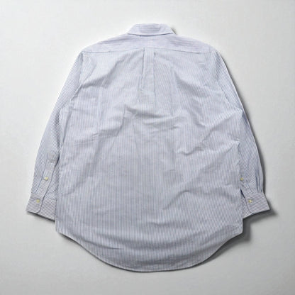 Ralph Lauren 90年代 オックスフォード ボタンダウンシャツ XL ブルー ホワイト ストライプ スモールポニー刺繍