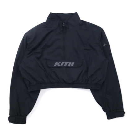 KITH クロップド アノラック ハーフジップ トラックジャケット L ブラック