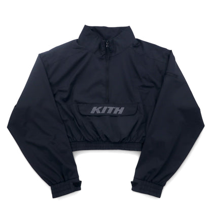 KITH クロップド アノラック ハーフジップ トラックジャケット L ブラック