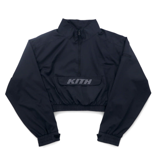 KITH クロップド アノラック ハーフジップ トラックジャケット L ブラック