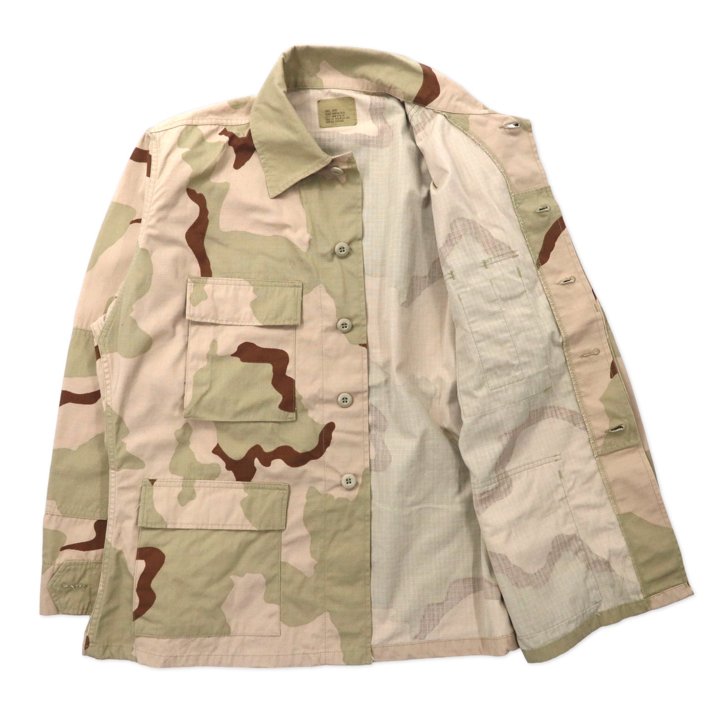 90s US ARMY BDU Jacket ミリタリージャケット L ベージュ デザートカモ 8415-81-327-5312 90年代