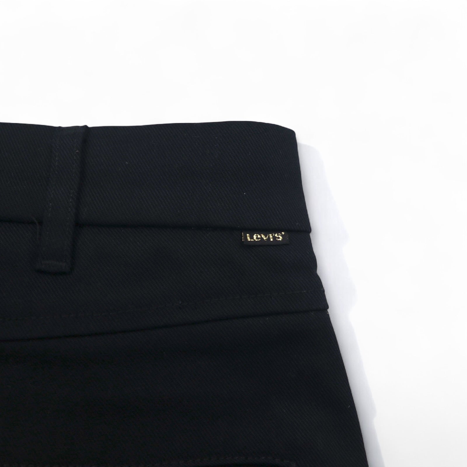 LEVI'S STA-PREST Cropped Wide Leg Chino Trousers, M, Black, Cut-off, CROPPED WIDE LEG CHINO, 47873-0003