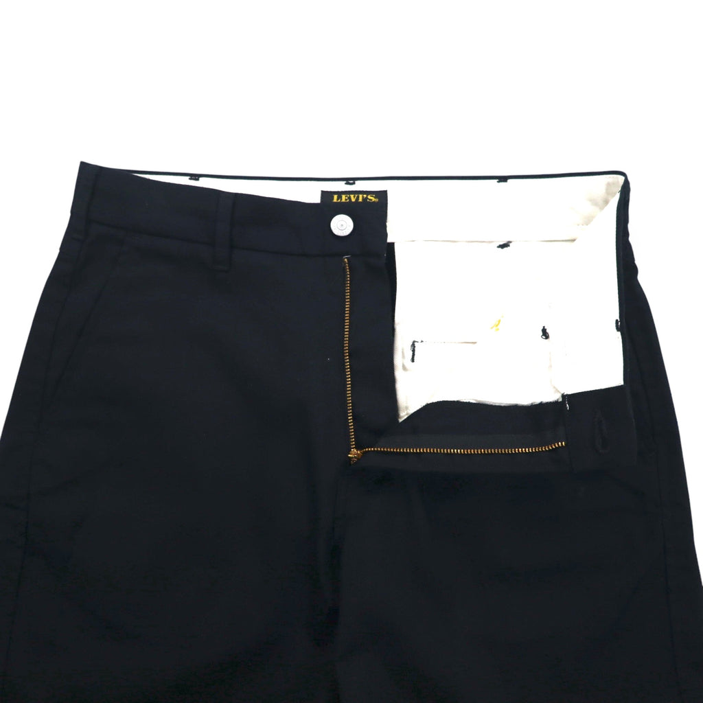 LEVI'S STA-PREST Cropped Wide Leg Chino Trousers, M, Black, Cut-off, CROPPED WIDE LEG CHINO, 47873-0003