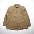 Carhartt OAKMAN S09 266 Button-Down Work Shirt, Size XL, Beige, Double Pocket