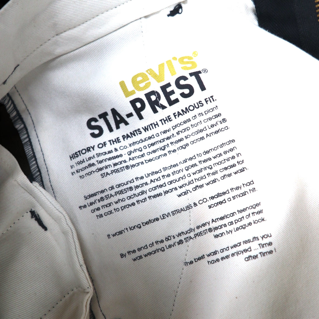 LEVI'S STA-PREST Cropped Wide Leg Chino Trousers, M, Black, Cut-off, CROPPED WIDE LEG CHINO, 47873-0003