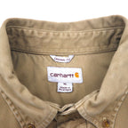 Carhartt OAKMAN S09 266 Button-Down Work Shirt, Size XL, Beige, Double Pocket