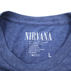 NIRVANA ニルヴァーナ ロック バンド Tシャツ バンT L ネイビー コットン ポリエステル メキシコ製