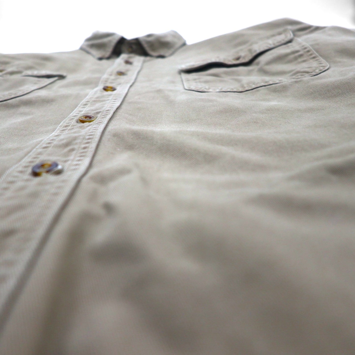 carhartt ボタンダウン ワークシャツ XL ベージュ ダブルポケット OAKMAN S09 266