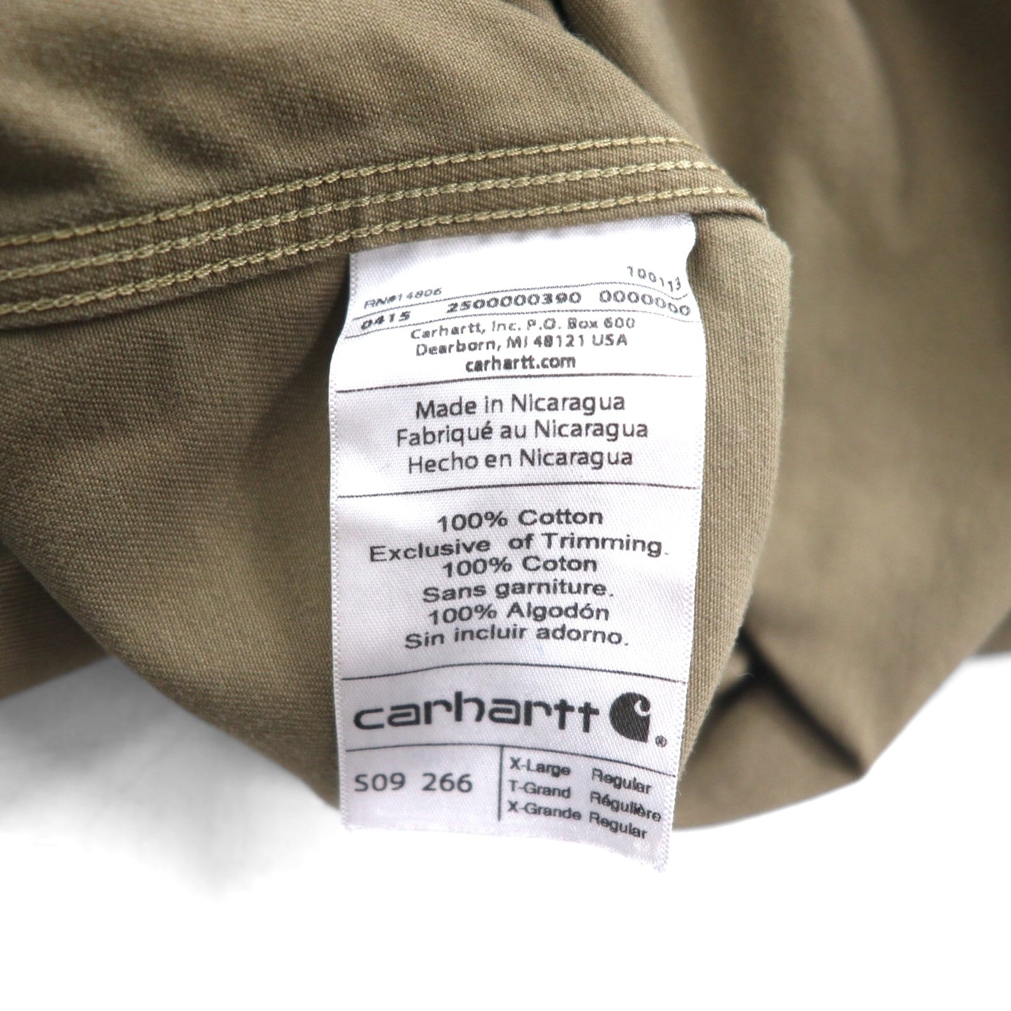 carhartt ボタンダウン ワークシャツ XL ベージュ ダブルポケット OAKMAN S09 266