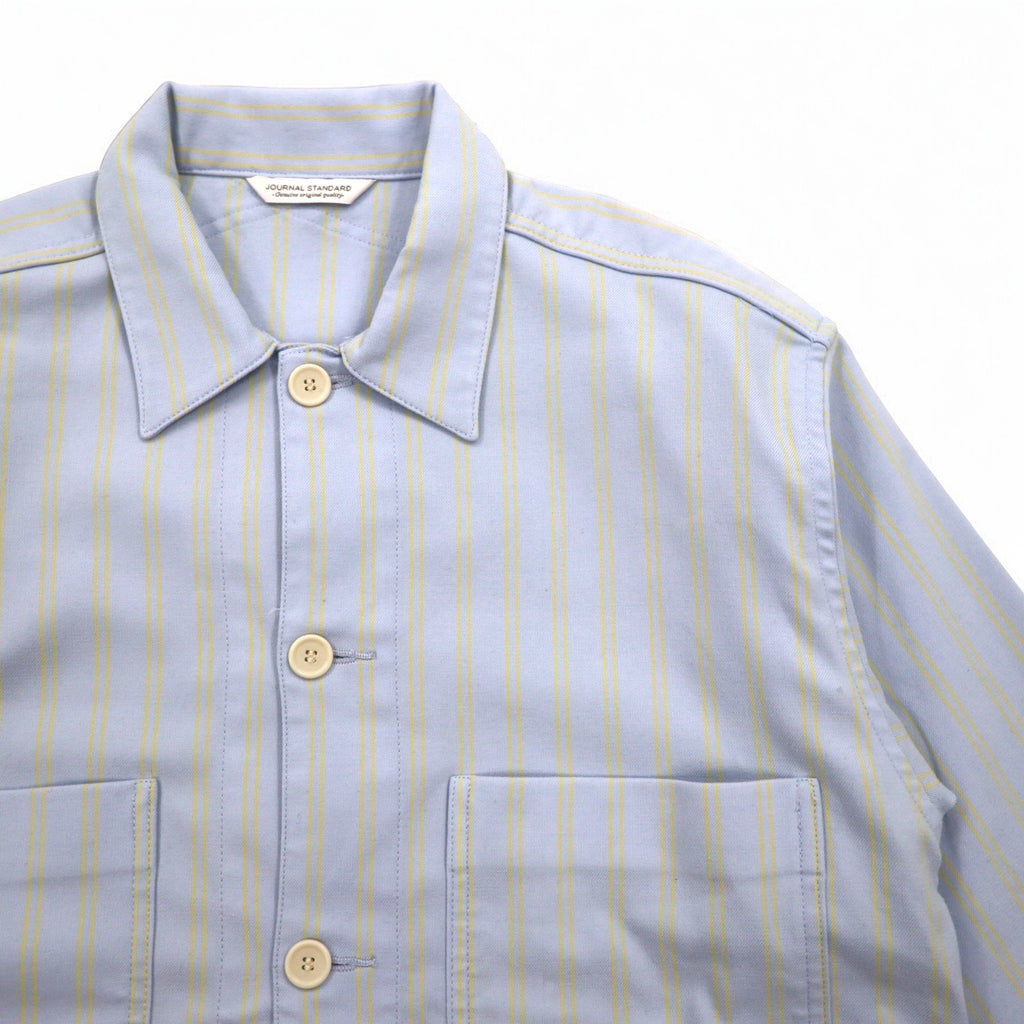 JOURNAL STANDARD Coverall L Blue Stripe Stretch Made in Japan