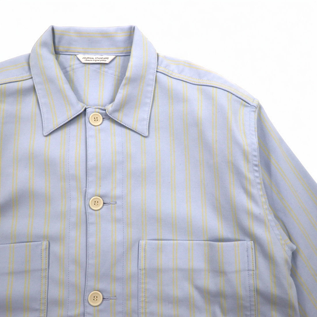 JOURNAL STANDARD Coverall L Blue Stripe Stretch Made in Japan