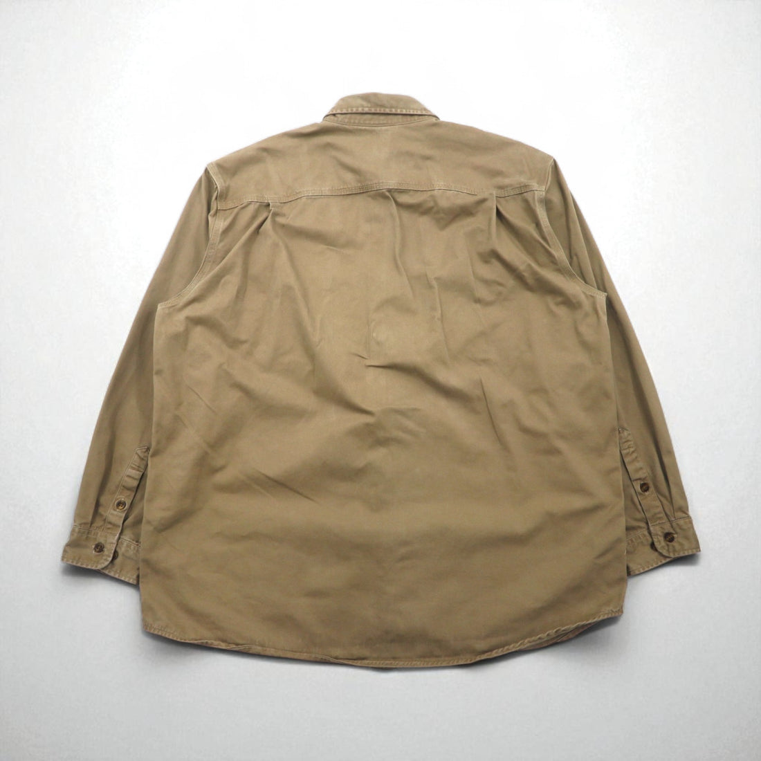 Carhartt OAKMAN S09 266 Button-Down Work Shirt, Size XL, Beige, Double Pocket