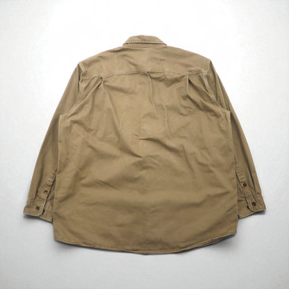 carhartt ボタンダウン ワークシャツ XL ベージュ ダブルポケット OAKMAN S09 266