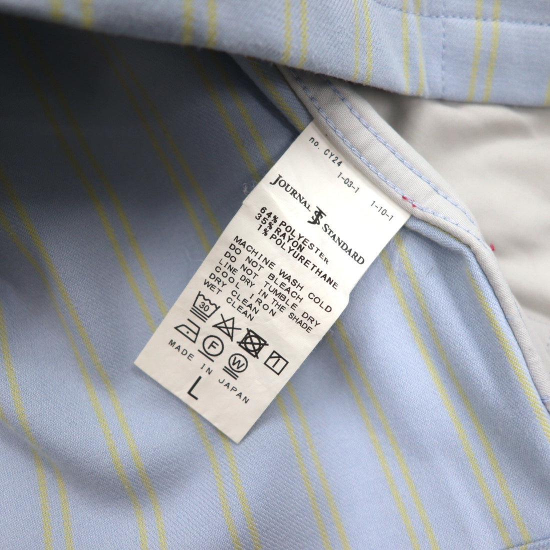 JOURNAL STANDARD Coverall L Blue Stripe Stretch Made in Japan