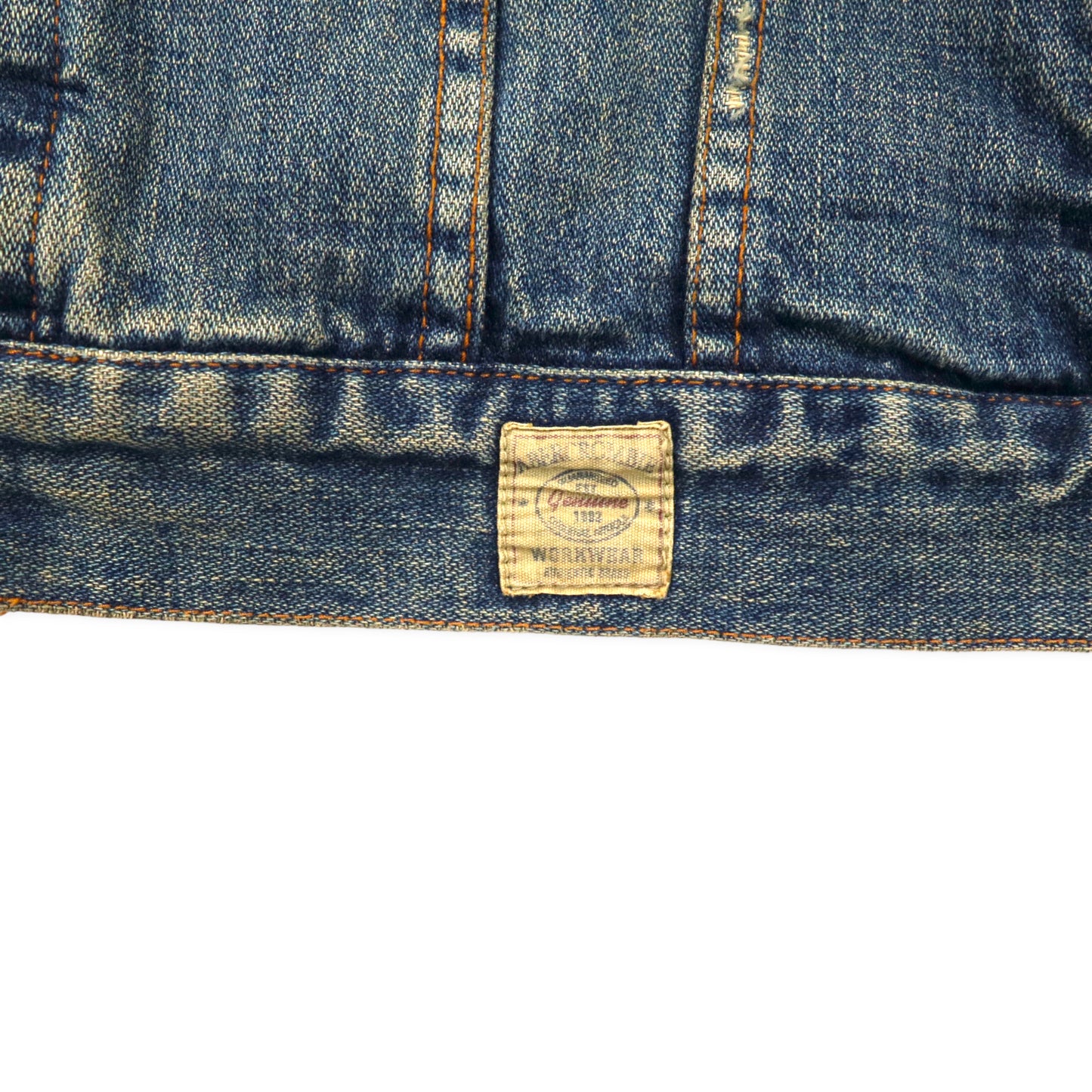 ABERCROMBIE AND FITCH 90年代 ヴィンテージ加工 デニムジャケット L ブルー 432-5J 09571