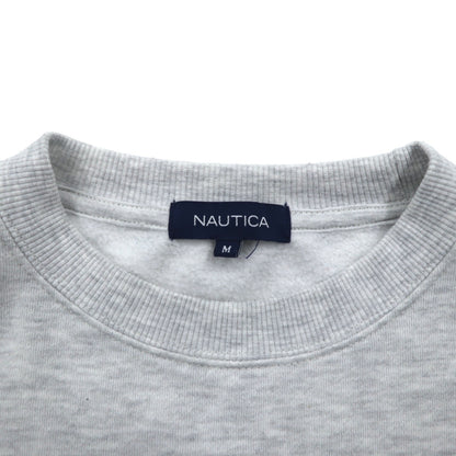 NAUTICA プリント スウェット M グレー 裏起毛 バックプリント SAILING