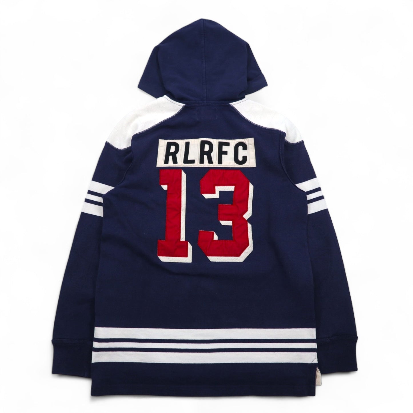 RUGBY RALPH LAUREN Rugby shirt, hoodie, L, navy, patch, numbering, CLASSIC RUGBY FIT