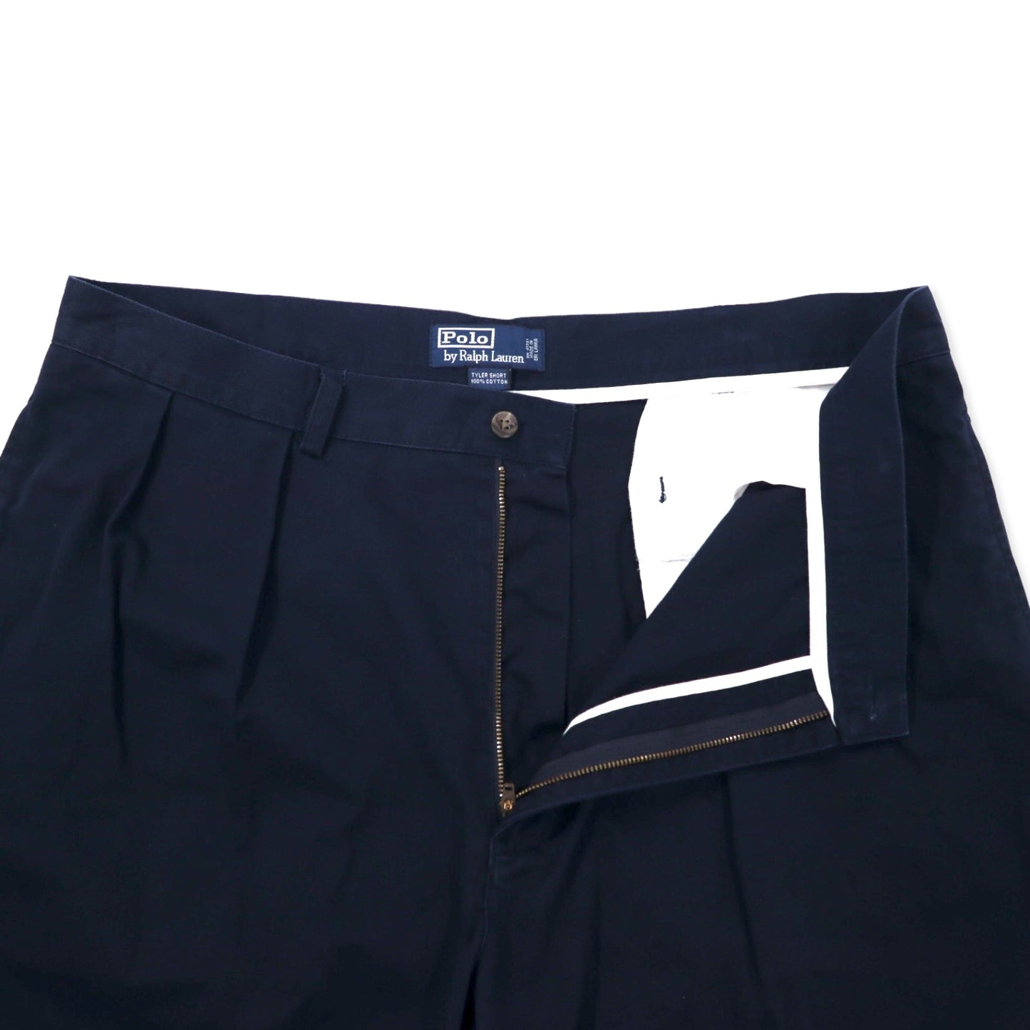 Polo by Ralph Lauren 2タック ポロチノ ショーツ ハーフパンツ 40 ネイビー コットン TYLER SHORT