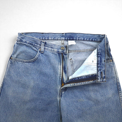 HARLEY DAVIDSON リラックスフィット テーパード デニムパンツ L インディゴ ジッパーフライ レザーパッチ メキシコ製