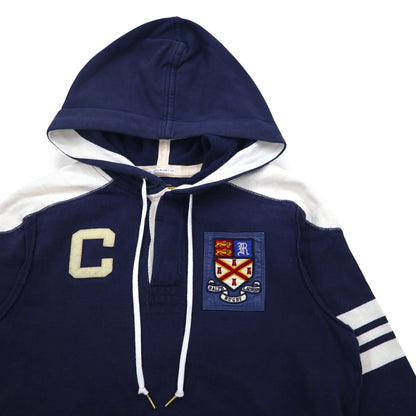 RUGBY RALPH LAUREN Rugby shirt, hoodie, L, navy, patch, numbering, CLASSIC RUGBY FIT