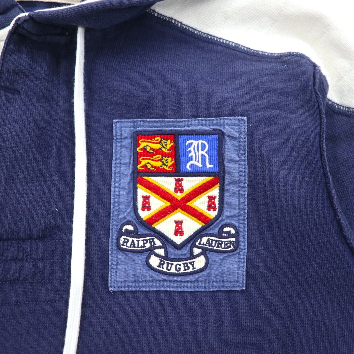 RUGBY RALPH LAUREN Rugby shirt, hoodie, L, navy, patch, numbering, CLASSIC RUGBY FIT
