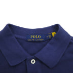 POLO RALPH LAUREN Striped Polo Shirt M Navy Cotton Pique Small Pony Embroidery